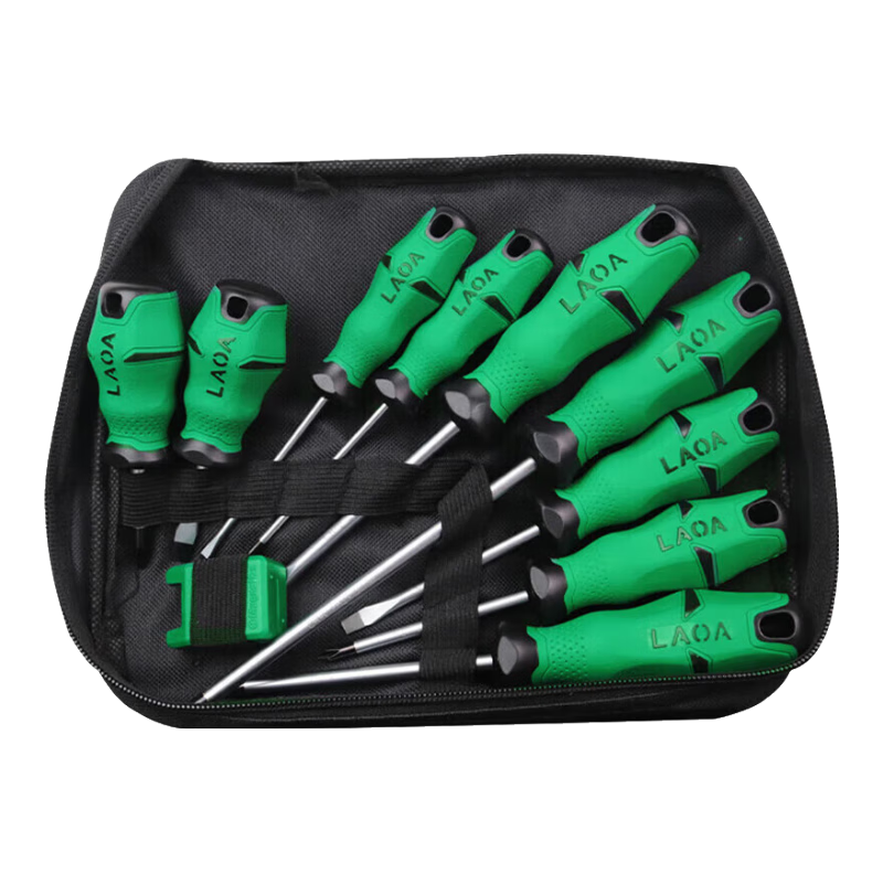 LAOA Screwdriver Set, 9 Pieces, Phillips And Flathead Screwdrivers, Magnetic Set with Strong Magnet, LA699079