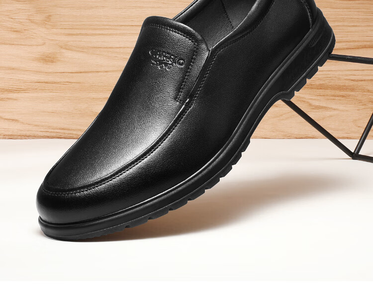 CARTELO Leather Shoes for Men, Slip-On Genuine Leather, 2026 New Style, Casual Business Dad Shoes, Soft Sole Formal Wear, Middle-Aged Breathable Soft Leather 2