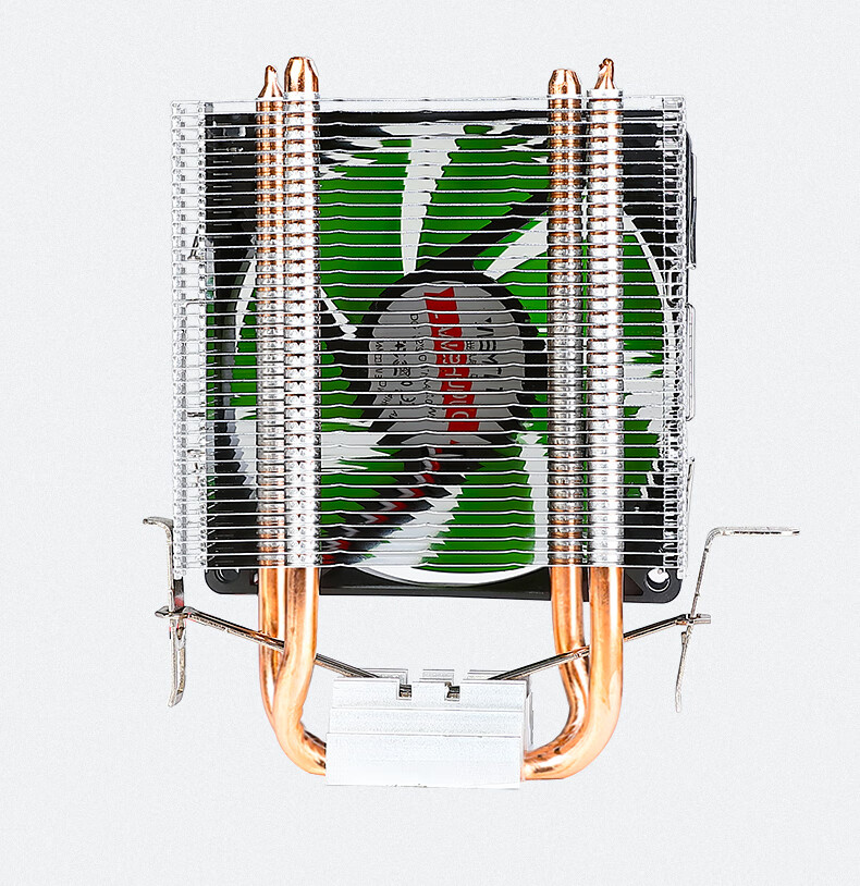 JPLAYER 2 Copper Tube 9cm Non-Glazed Fan CPU Cooling Radiator, Noise-Reducing Fan (AMD/Intel Multi-Platform/Silicon Gel Included) 10