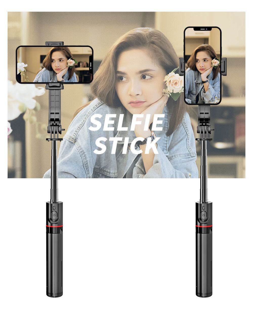 Selfieshow F06 1.3-Meter Selfie Stick, Portable Universal Handheld Selfie Stick, Travel-Friendly Phone Photography Stand, 360-Degree Rotating Photo Stand for Concerts 12