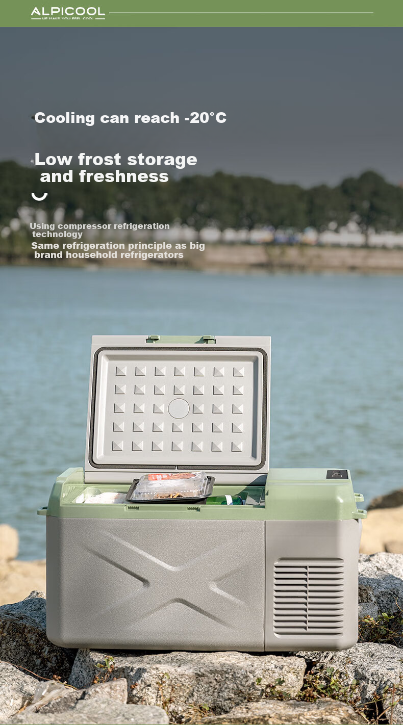 Alpicool Compressor Cooling X12 Portable Refrigerator for Car And Home Use, Freezing And Refrigeration for Dormitory, Office, Outdoor And Home Use 2