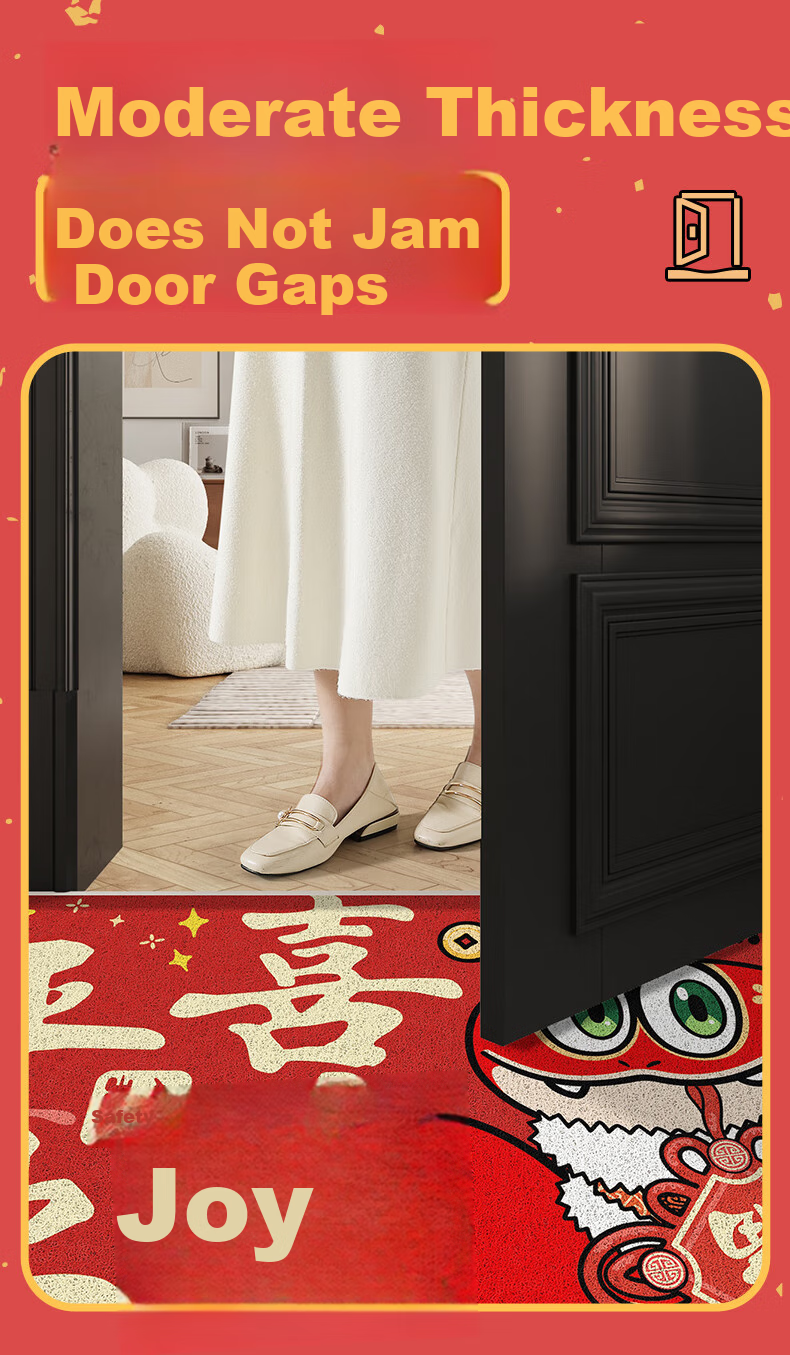 Dajiang Floor Mat Entrance Door Mat Hallway Doorway Rug Entryway Mat Year of the Horse Safety Welcome Mat 80x120cm 7