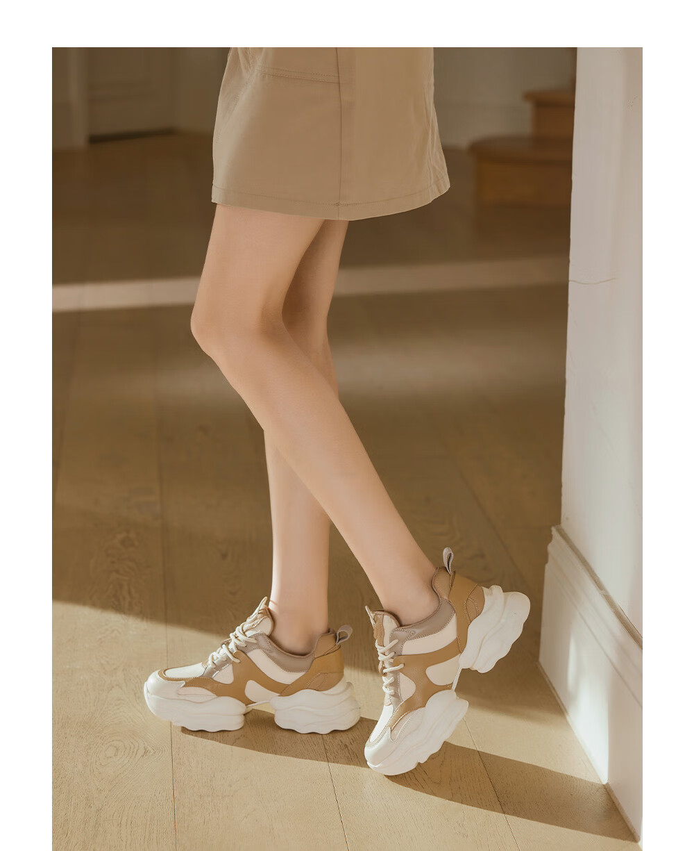 73Hours Celebrity-Inspired Women's Shoes, Yeyi Milk Jelly New Thick-Soled Heightening Sports Casual Dad Shoes for Wome 14