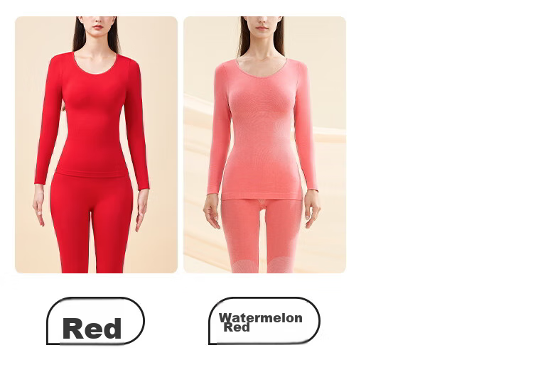 LangSha Women's Seamless Thin Autumn And Winter Thermal Underwear Set, Medium Thickness, Body-Shaping Base Layer, Black, Size M 14