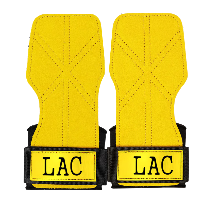 LAC Pull-Up Assist Band Fitness Gloves for Men, Non-Slip Wear-Resistant Barbell Grip Protector Palm Guard Cowhide