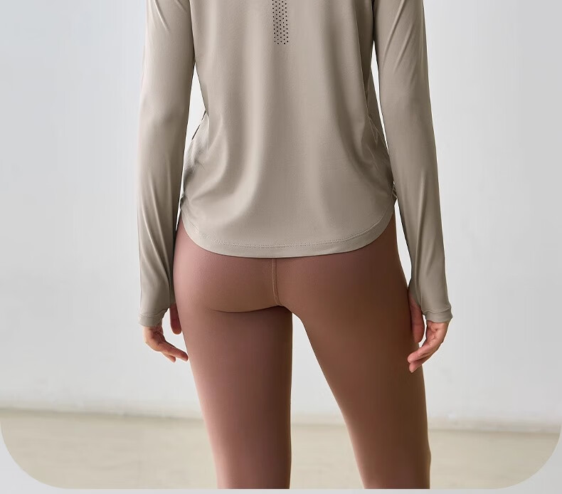 Gigt Women's Long-Sleeve Sports T-Shirt, Yoga Top, Slim-Fit Workout Shirt, Running Training Wear, Quick-Dry Tee 7