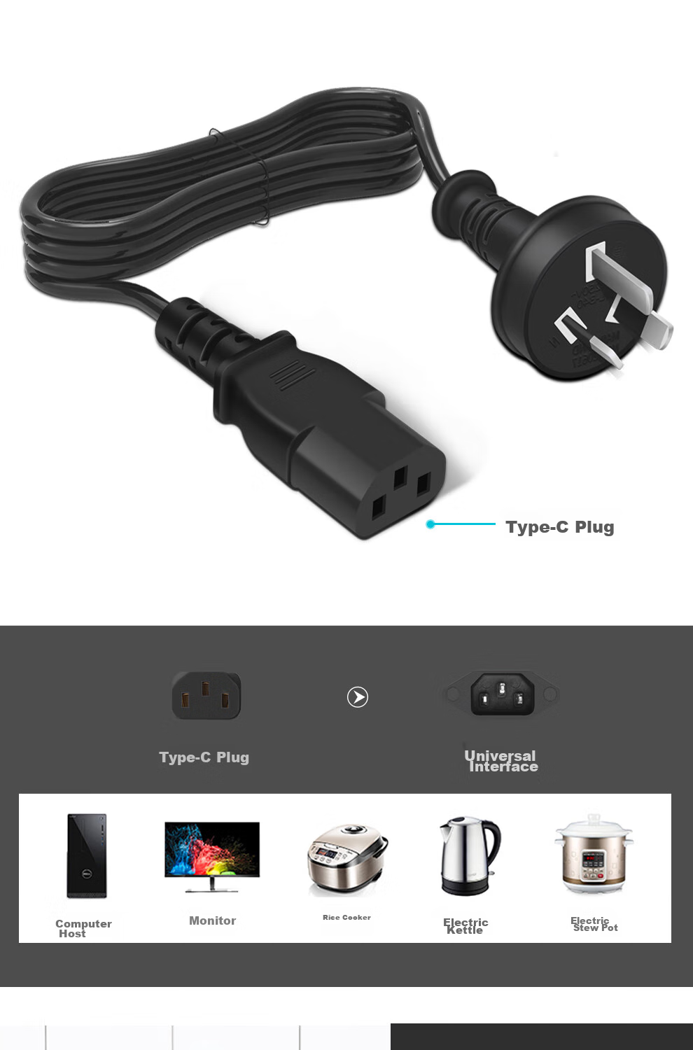 Delippo Laptop 100W Adapter, Type-C to 5.5*2.5MM, Compatible with ASUS A43S/A55V/K550D/K53/A450C/90W65W 3