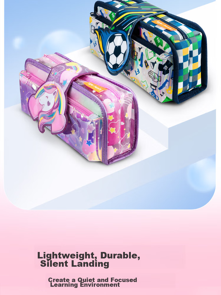 TigerFamily Large Capacity Stylish Pencil Case for Primary School Students, Lightweight Stationery Box for Children, New Year Gift for Boys And Girls 13