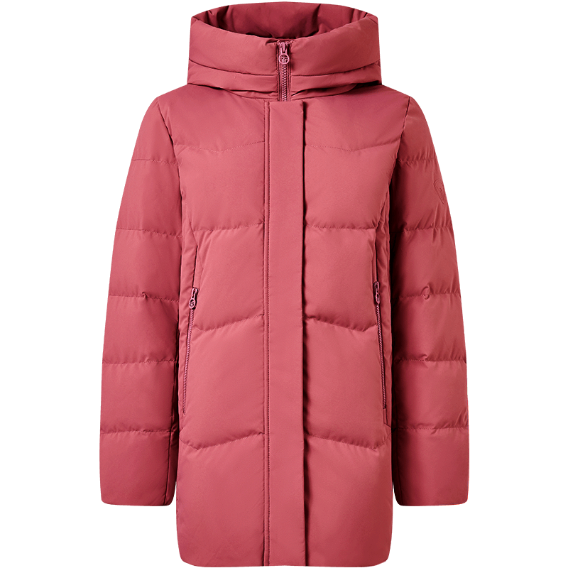 Tanboer Mid-Length Comfortable Thickened Warm Down Jacket for Middle-Aged and Elderly Women 510506Z Jinluo Red Size 170