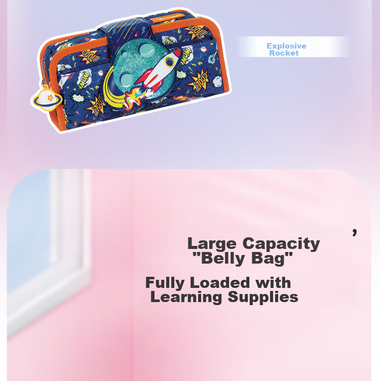 TigerFamily Large Capacity Stylish Pencil Case for Primary School Students, Lightweight Stationery Box for Children, New Year Gift for Boys And Girls 8