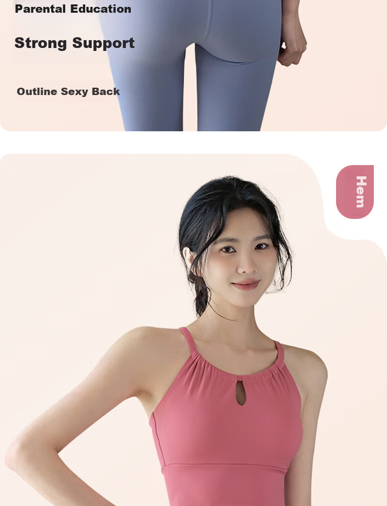 XUEXIMAN Sports Bra for Women, Beautiful Back Design, Shock-Absorbing, Suitable for Running, Yoga, Pilates, Training, Fitness, One-Piece Bra, Summer Wear 7