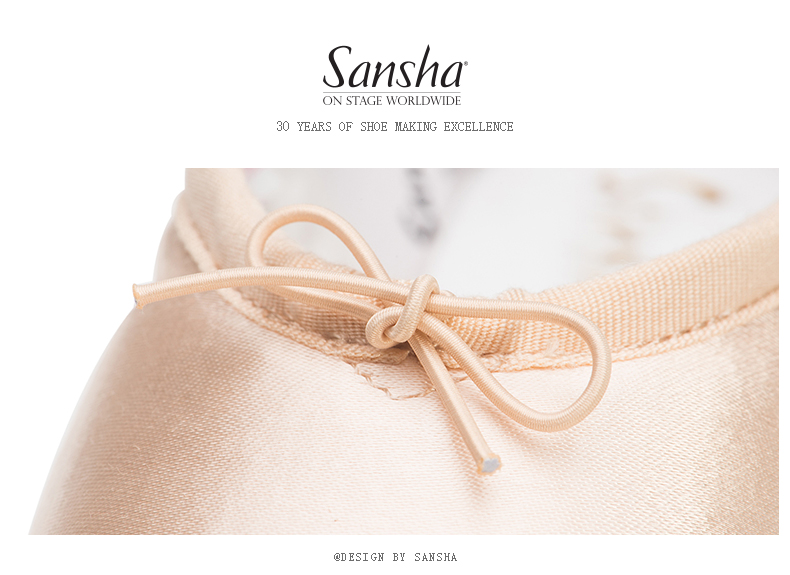 Sansha Ballet Pointe Shoes, Satin Upper, Leather Sole, Dance Shoes, Hard Shoes, Practice Shoes, FRD1.0REG, Satin, Size 39 16