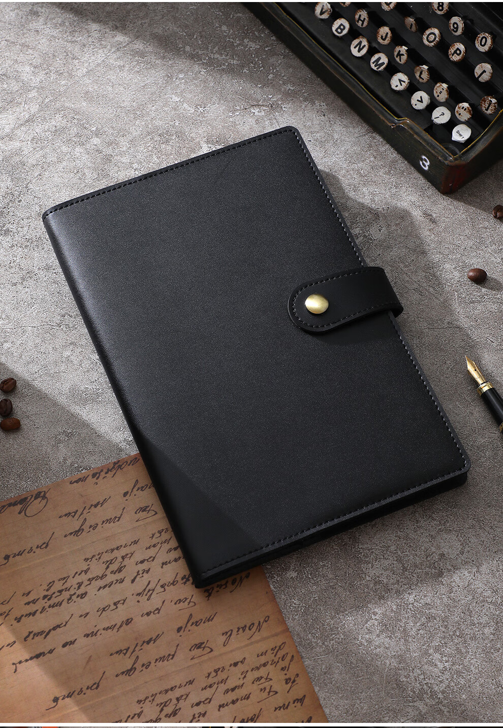 Jiaranheng Mid-Autumn Festival Gift for Teachers, Genuine Leather Notebook Gift Box, High-End Notebook with Genuine Leather A5 Cowhide Shell, Handwritten Business Office High-End Meeting Note-Taking Book, Customizable 12
