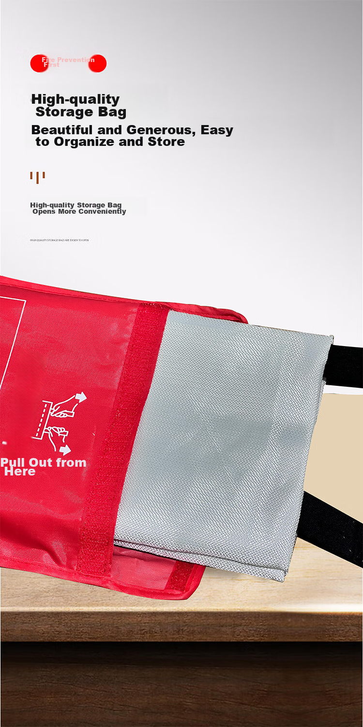 Mieyanshi Fire Blanket, Fiberglass Fire-Resistant Mat, for Home Kitchen Canteen Use, with Fire Extinguisher, Escape Blanket, 1.5M, 1 Bag 9
