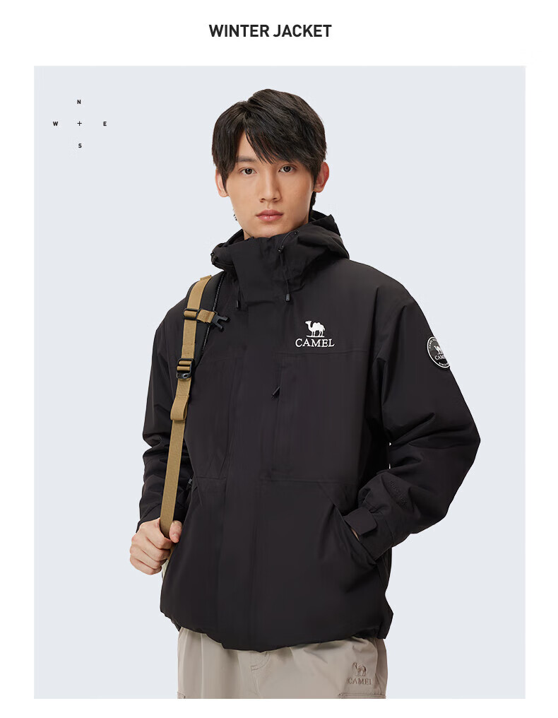 Camel [Wang Junkai Edition] Outdoor 3-in-1 Waterproof Mountaineering Jacket Unisex New Arrival 30