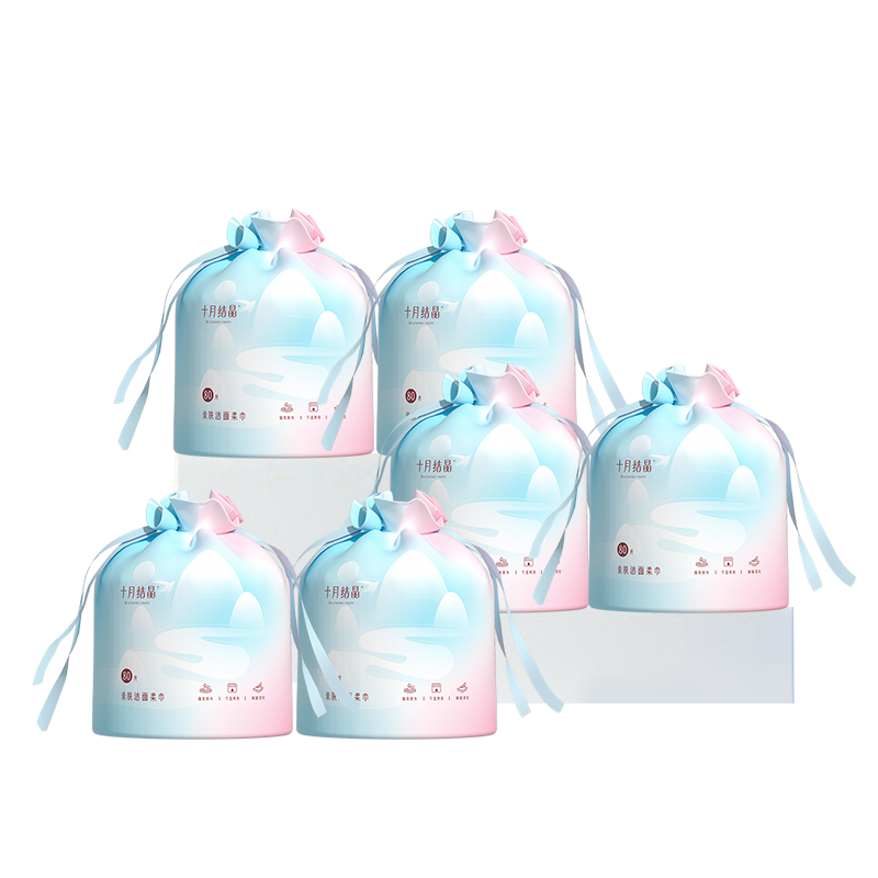 Shiyuejiejing Disposable Face Towels, 80 Sheets * 6 Packs, Baby-Specific Roll Towels, Extra Large And Thick, for Both Dry And Wet Use