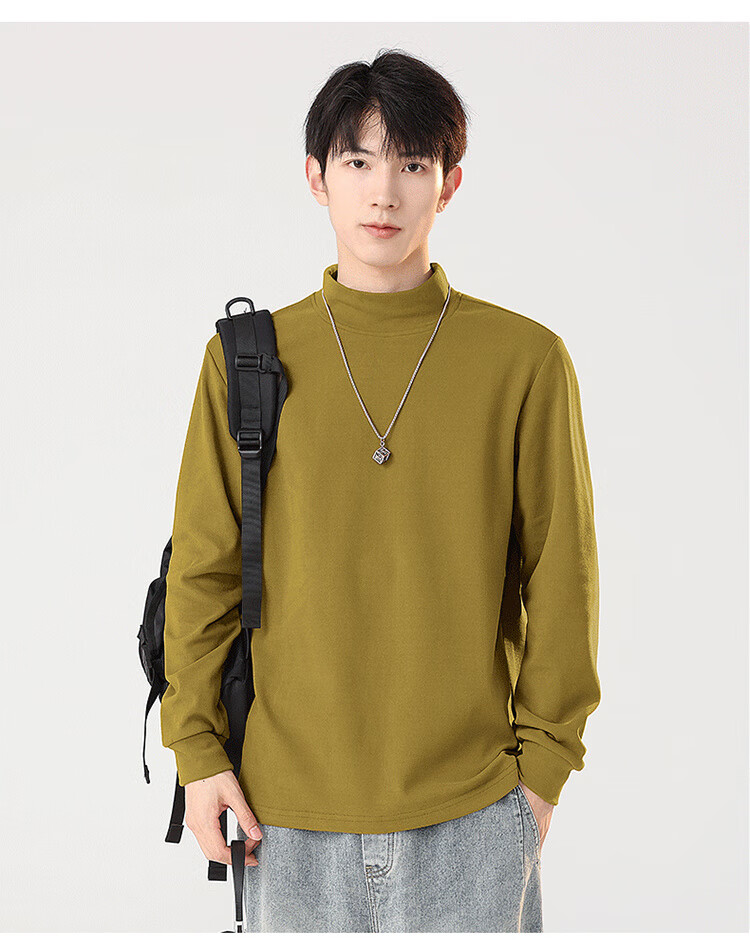 Mianzhi Men's Winter Warm Thicker Base Layer Half Turtleneck Long Sleeve T-Shirt Gray 2XL 6
