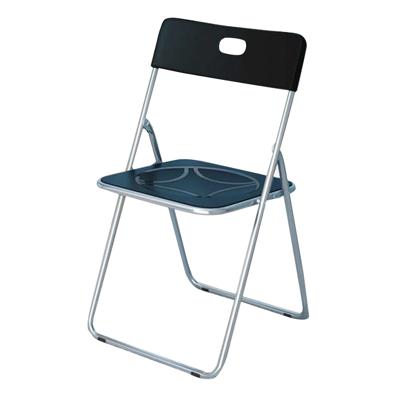 Shuaili Folding Chair, Plastic Portable Leisure Backrest Dining Chair, Office Training Conference Meeting Stool Black SL1613Y2