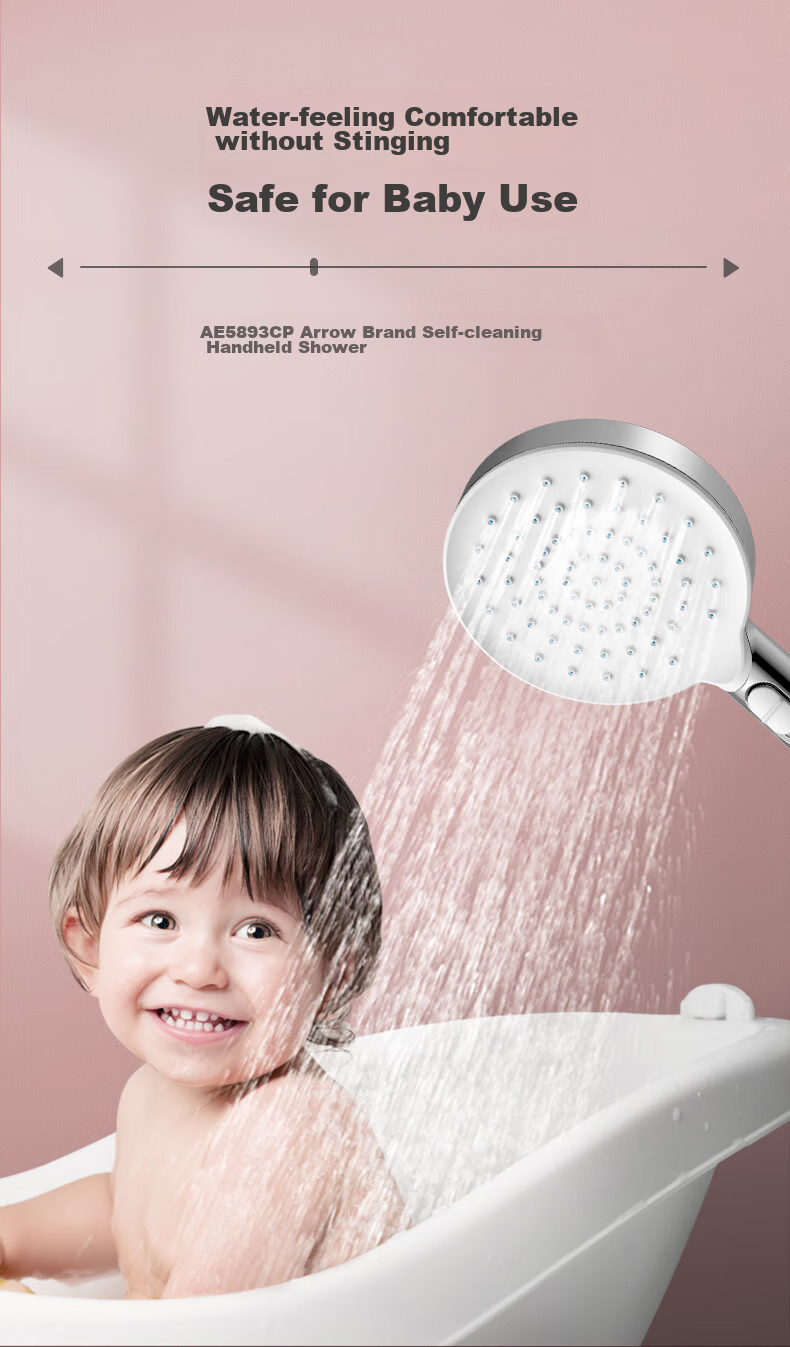 ARROW Self-Cleaning Pressure-Boosting Handheld Shower Head AE5893CP 10
