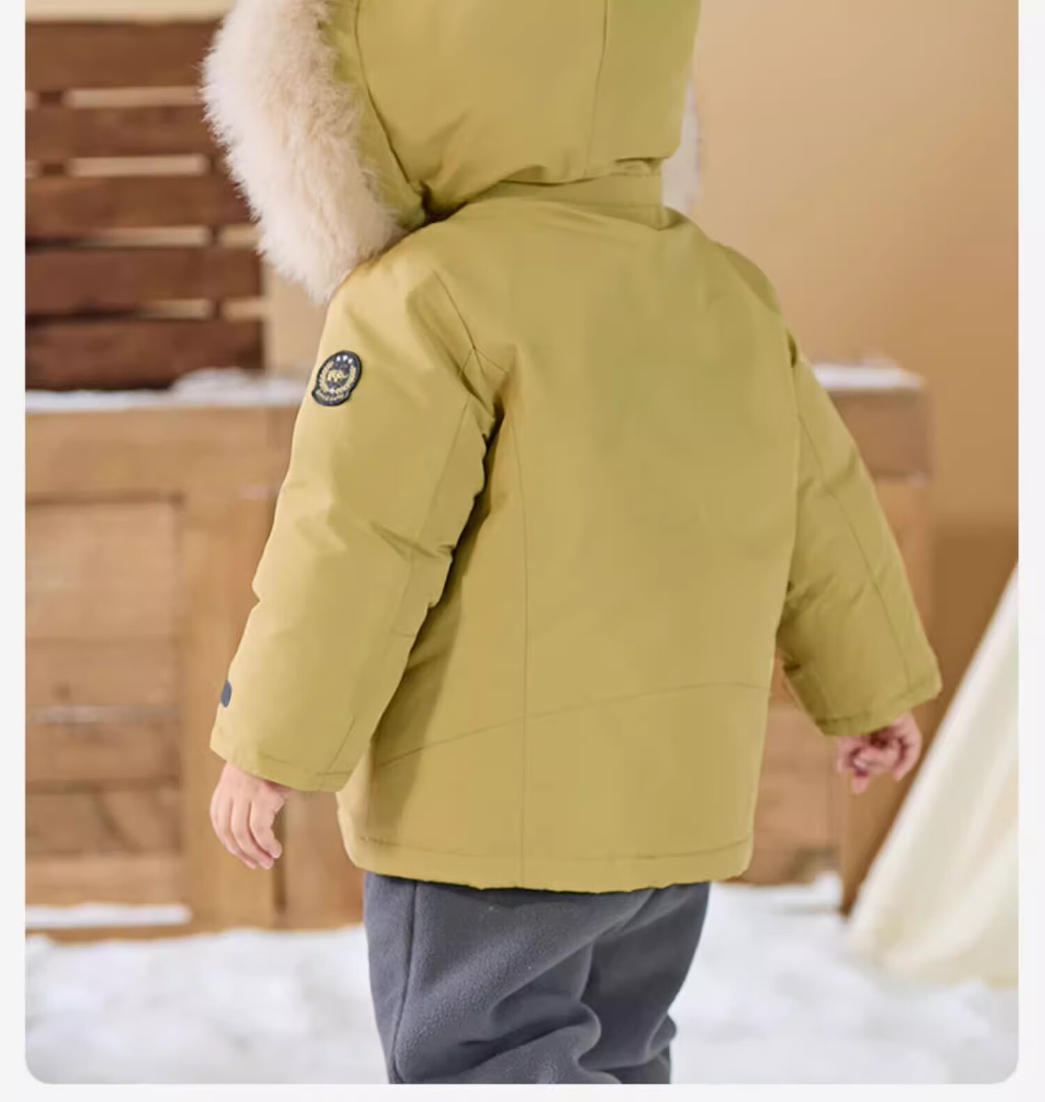DAVE & BELLA Pompom Down Kids' Warm Winter Jacket Boys and Girls Baby Outerwear 28