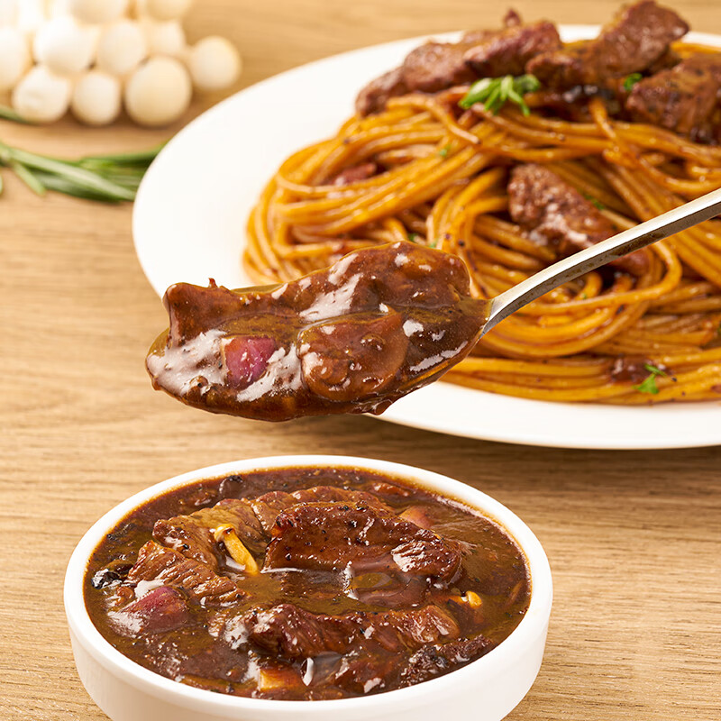 小熊驾到意大利面215g*4盒番茄肉酱+黑椒牛肉 儿童意面方便面速食通心粉