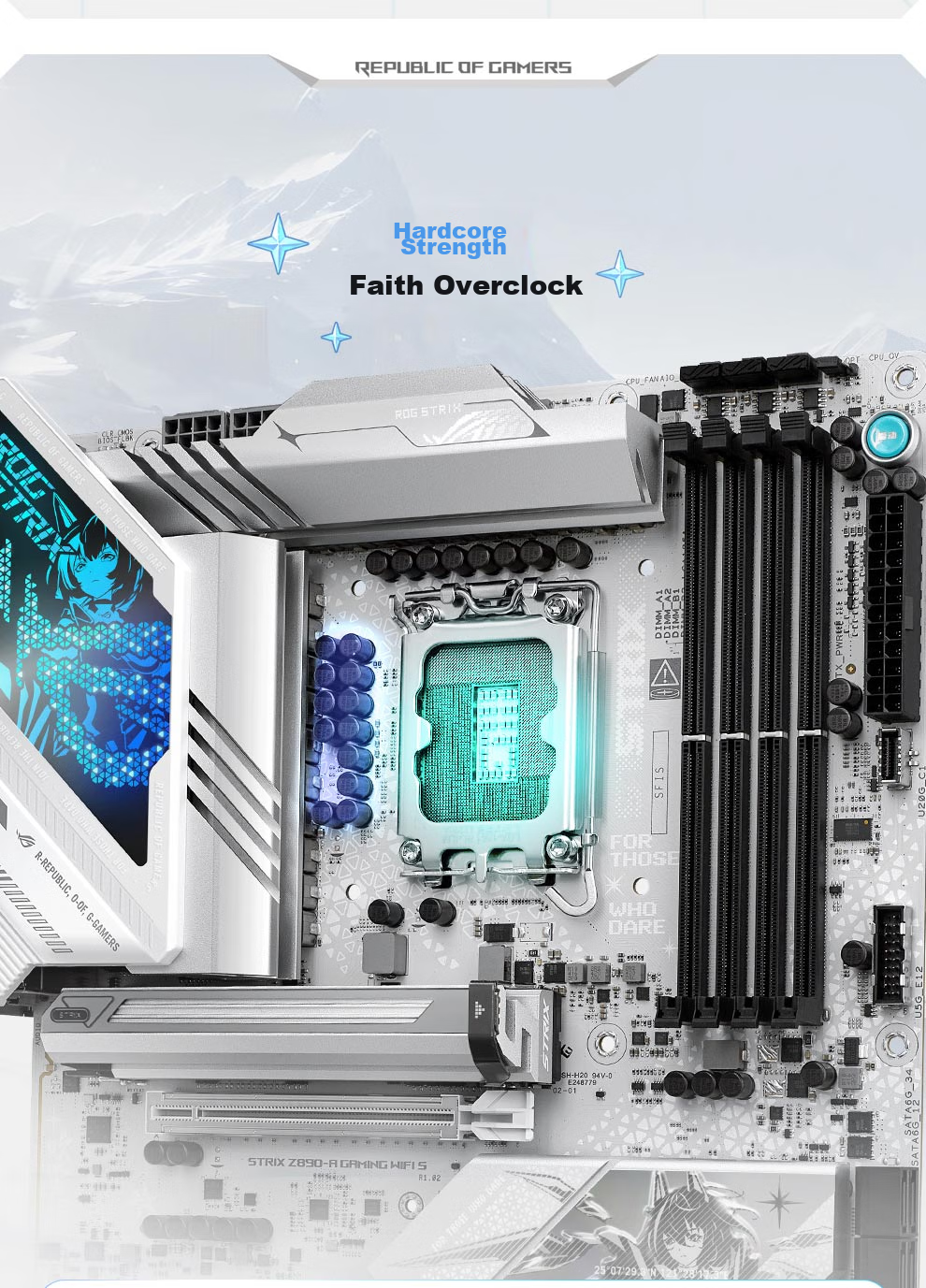ROG STRIX Z890-A GAMING WIFI Chuixue Motherboard, Supports CPU 285K/265K/270K (Intel Z890/LGA 1851) 8
