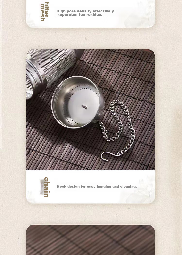 Dipuer 316 Stainless Steel Tea Strainer, Tea Infuser, Tea Leaf Filter, Tea Separator, Teapot Inner Container with Chai 13