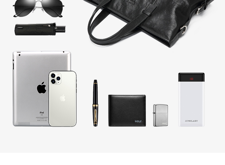 GOLF Briefcase, Men's Business Top-Grain Leather Handbag, Large Capacity Laptop Bag, Fashionable Horizontal Style Shoulder Crossbody Bag 22