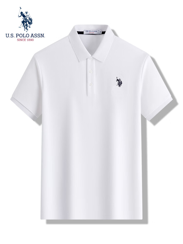 U.S. POLO ASSN. Men's Short Sleeve Polo Shirt Summer Business Casual Collared T-Shirt Black M Father's Day Gift 26