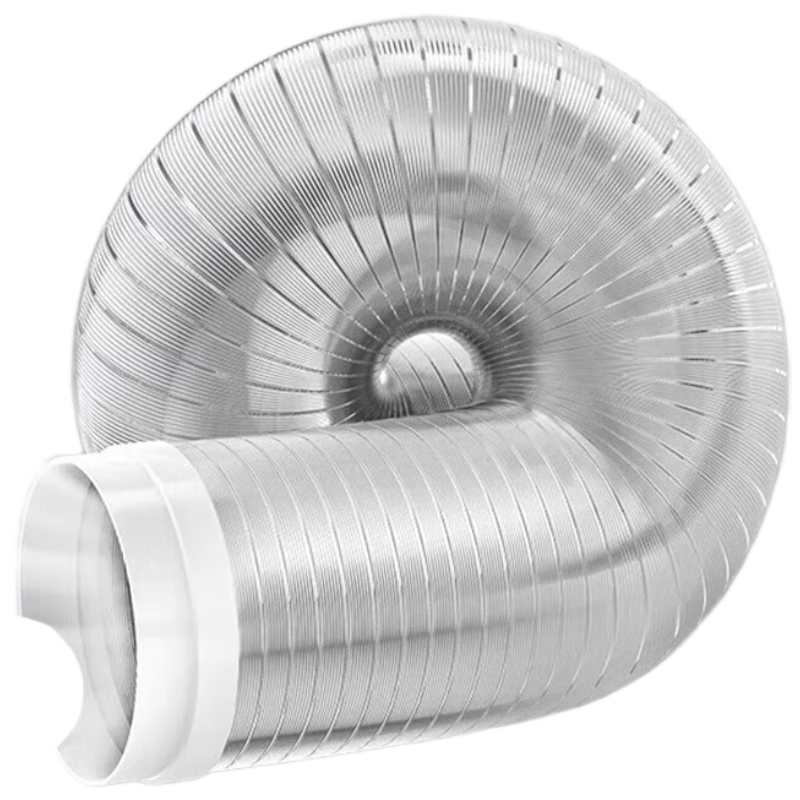 Lelandi Range Hood Exhaust Pipe Duct Ventilation Pipe, Extendable Pure Aluminum Foil Smoke Pipe 180mm*1.5m with Plastic Connector L8079