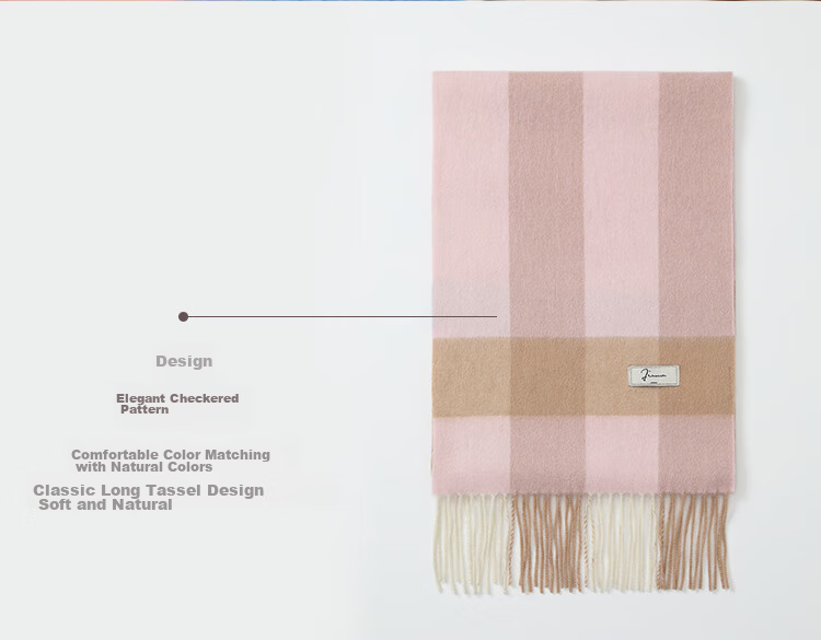 JIUMU Pure Wool Scarf for Women, Autumn And Winter Neck Warmer, Ladies' Warm Shawl, Gift for Women on Mid-Autumn Festival Or Birthday, Gift Box Packaging 6