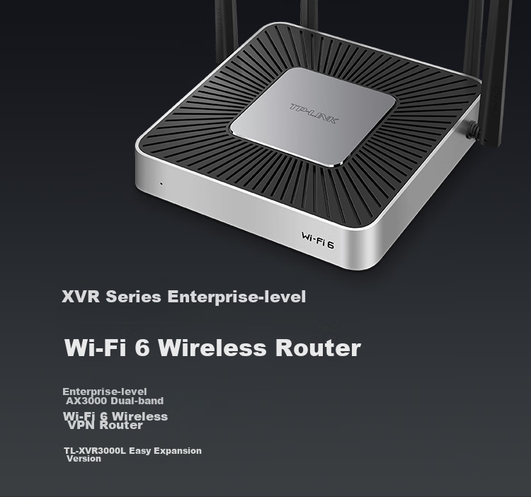 TP-LINK WiFi6 Enterprise-Grade Wireless VPN Router AX3000 Gigabit Ethernet Port, WiFi Wall-Penetrating/Adaptive Ports/AC Management TL-XVR3000L Easy Expansion Versio 1