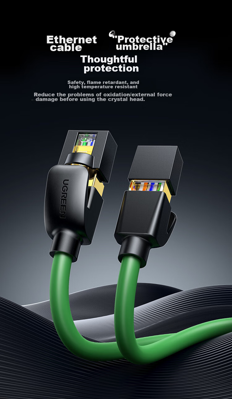 UGREEN Cat7 Ethernet Cable, 10 Gigabit Network Connection Cable, Category 7 Broadband Computer Gaming Competition 8-Core Shielded Monitoring Pure Copper Twisted Pair Network Patch Cable, 1 Meter 80421 11
