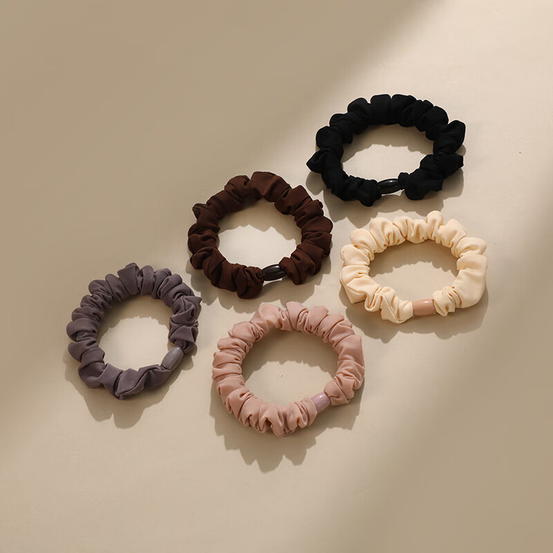 CHIMERA 5 Pieces High-Elasticity Durable Hair Ties, Simple Hair Bands for Ponytails, Non-Binding Hair Elastics, Hair Bands, Mid-Autumn Festival Gift