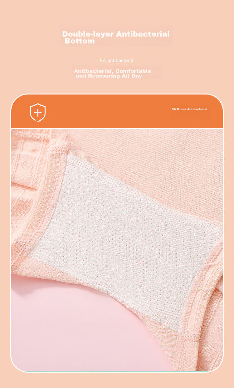 LangSha 5A Grade Antibacterial Pure Cotton Girls' Underwear, Women's Boyshorts, Ultra-Soft Comfortable Boxer Briefs, 3 Pairs, Size 160 4