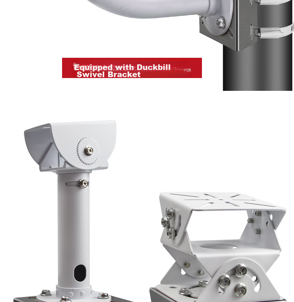 COMPCCTV Surveillance Clamp Bracket, Stainless Steel Universal Ball Camera Gun Camera Stand, Pole Light Pole Utility Pole Clamp Bracket 9