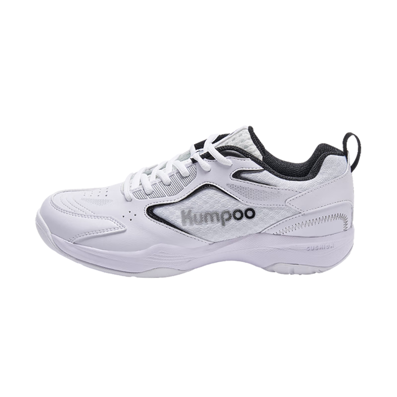 KUMPOO Badminton Shoes for Men And Women, Breathable, Lightweight, Shock-Absorbing, Anti-KH G15 White And Black, Size 38