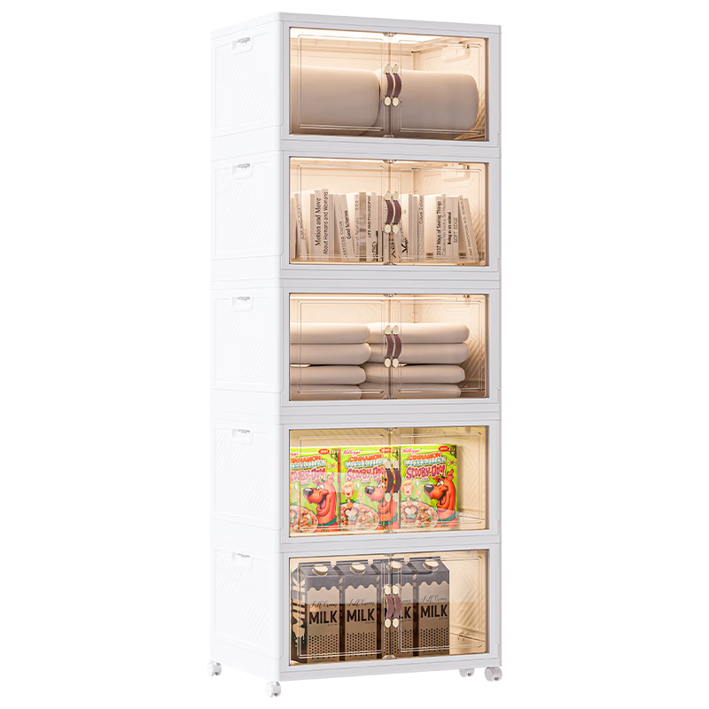 Xitianlong No-Assembly Toy Storage Cabinet Magnetic Large Capacity Storage Cabinet Bedside Cabinet Clothes Storage Box Five Layers 45cm Width