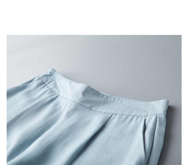 Dme [Sea Salt Mint] Summer Loose-Fitting Commuter Slimming Wide-Leg Cropped Casual Pants 23