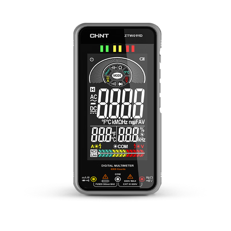 CHNT Ultra-Thin Multimeter, Digital High-Precision Fully Automatic Portable Electrician's Universal Meter, Large Screen Color Display