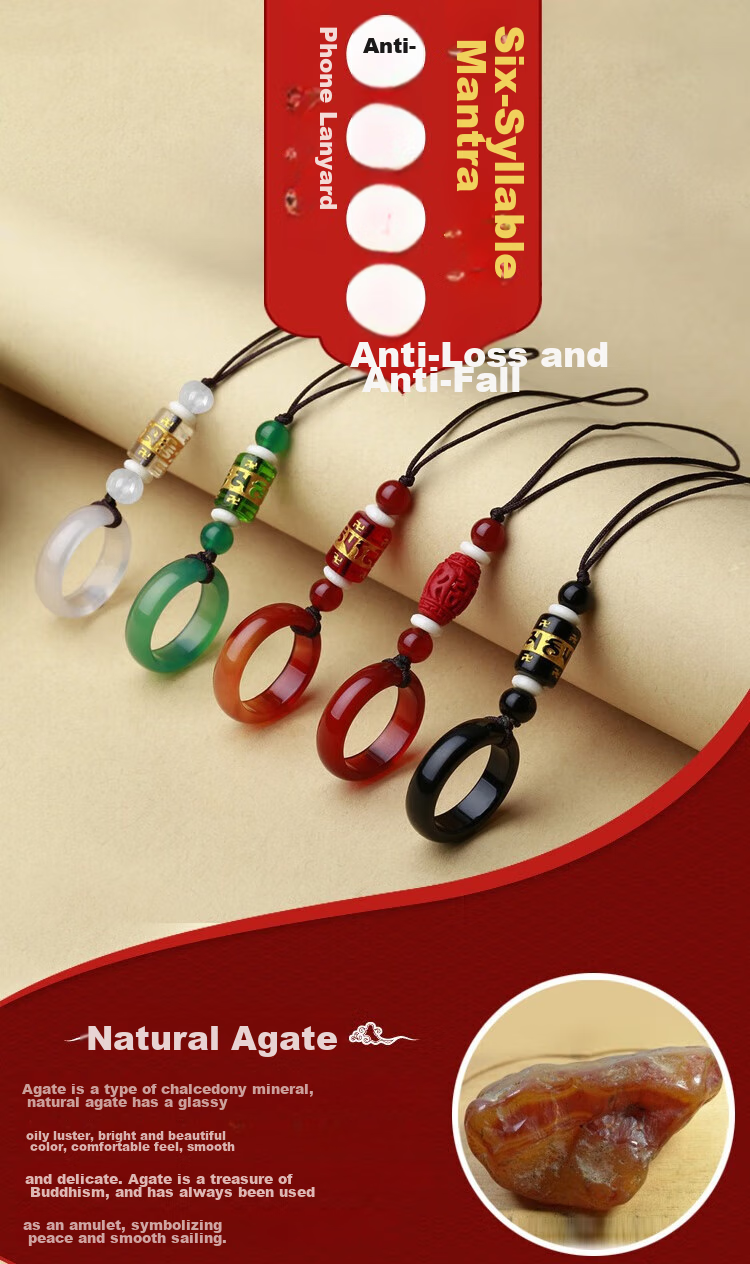 Shihan Mobile Phone Accessory Ring Strap, Creative Pendant, Simple Car Keychain, Vintage-Style Phone Lanyard, Short USB Drive Pendant, Women's And Men's Braided Ring Clasp Keychain, Anti-Loss Hanging Ornament 3