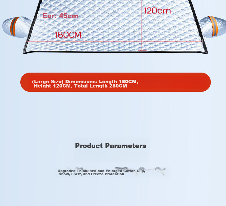 Xianniao Car Front Windshield Snow Cover, Thickened Half Cover, Winter Season Anti-Snow, Anti-Frost, Anti-Freezing Glass Cover 17