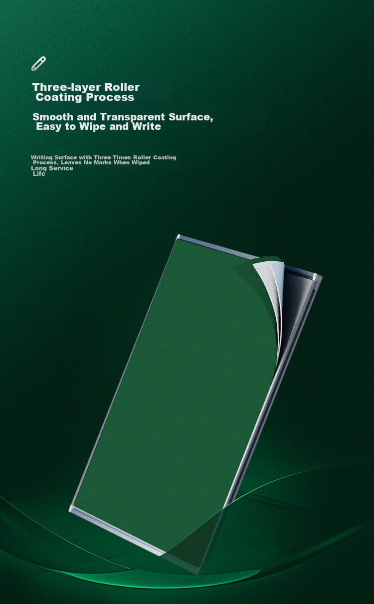 Bibiniu 60*90cm Wall-Mounted Green Board, Student Home Whiteboard Writing Board Single-Sided Chalkboard BBND-G6090 4