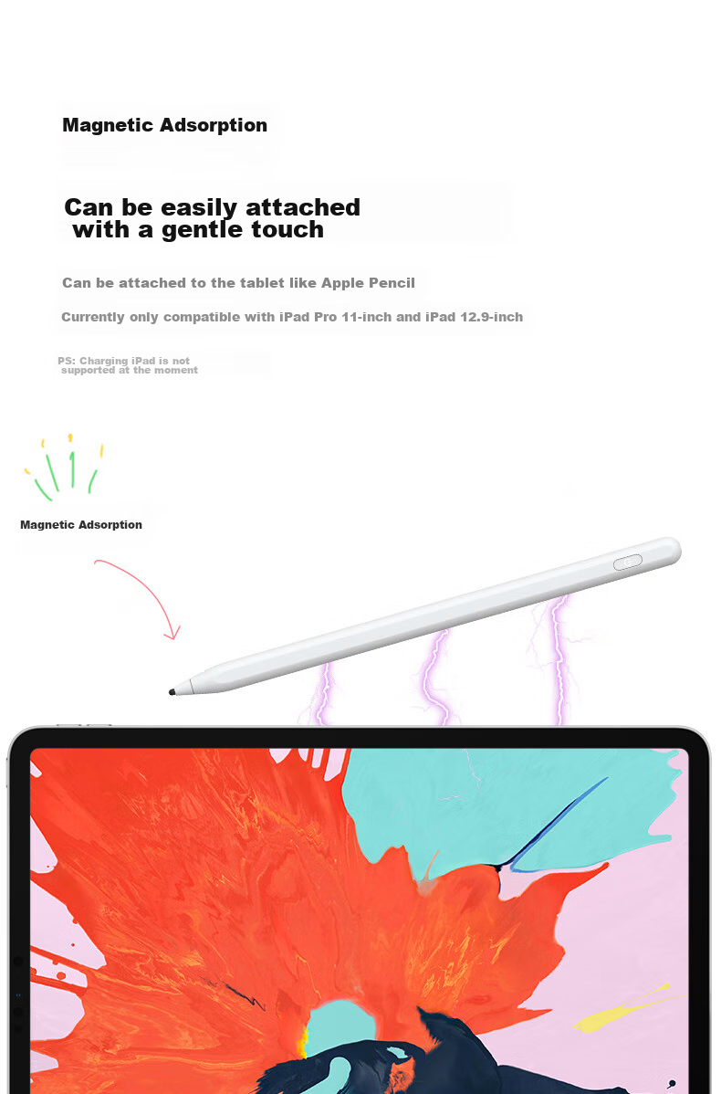 BIAZE Compatible with Apple Pencil for IPad, Suitable for IPad 10/Air6/Mini7/Pro11/12.9, Anti-Mistouch Capacitive Stylus for IPad, PB506 6