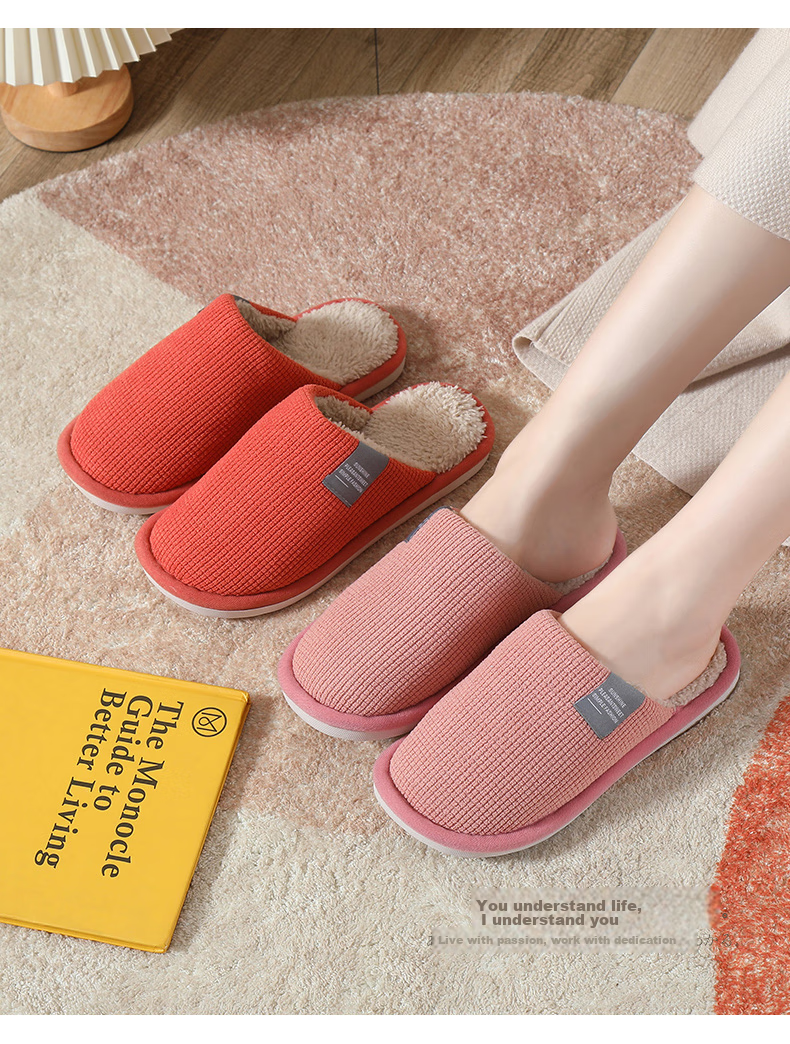 CARTELO Cotton Slippers for Women, Winter Indoor Floor Slippers, Warm Furry Postpartum Shoes for Women, 0625A 3