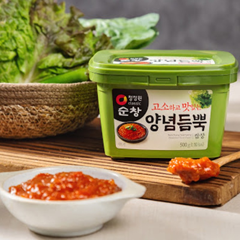清净园韩国进口 包饭酱500g 烤肉酱蒜蓉辣酱 石锅拌饭酱拌菜用火锅蘸酱