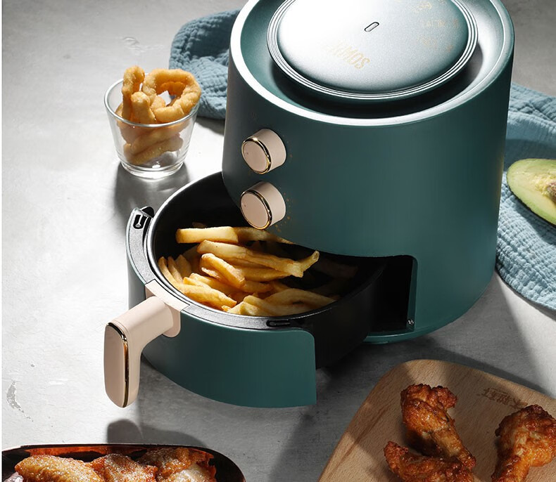 thermos膳魔师(thermos) 空气炸锅 家用智能简约便捷不粘锅低脂烹炸1.