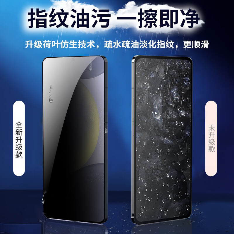 Защитное стекло LANGLING для Samsung S24+, антибликовое, антипеек, полное покрытие экрана, полное покрытие