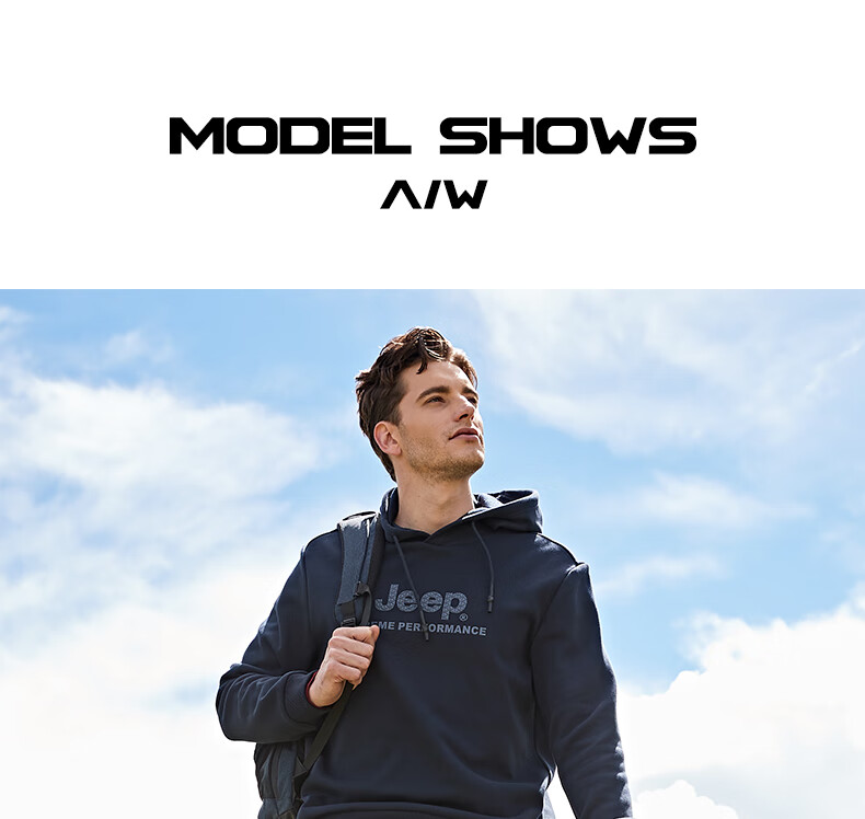 Jeep Men's Outdoor Fleece-Lined Hooded Sweatshirt Thickened Long Sleeve Pullover Sports Casual Top 6