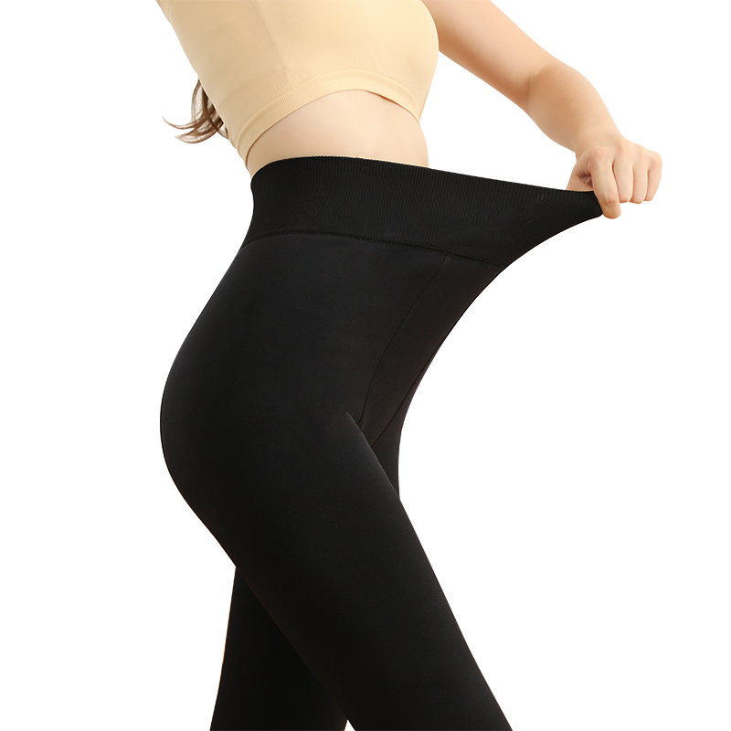 LangSha Women's Leggings for Autumn And Winter, Fleece-Lined, Bare Leg Effect, Plus Size, Outer Wear, Thickened, High-Waist Pantyhose, Integrated Thermal Underwear